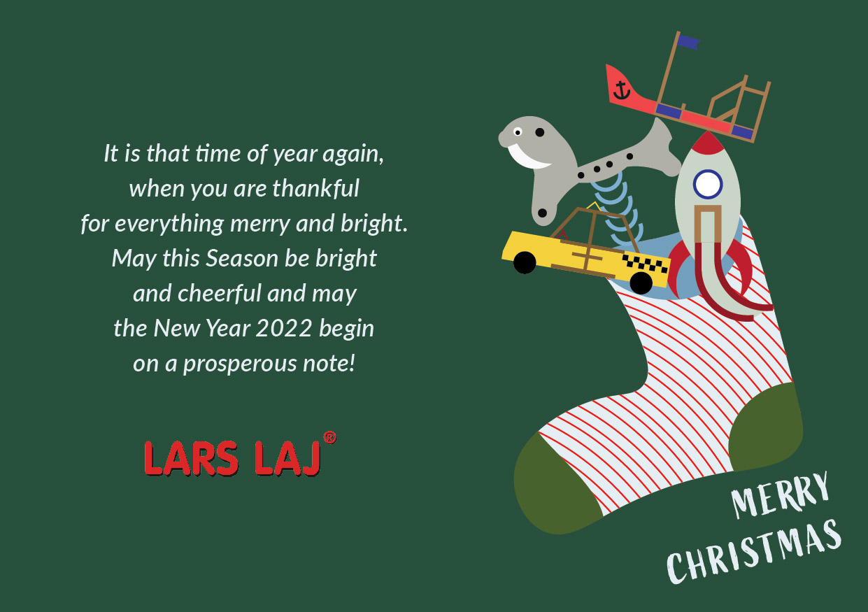Joyeuses fêtes de fin d'année et meilleurs vœux pour une heureuse nouvelle année de la part de Lars Laj meilleurs vœux pour les vacances d'hiver