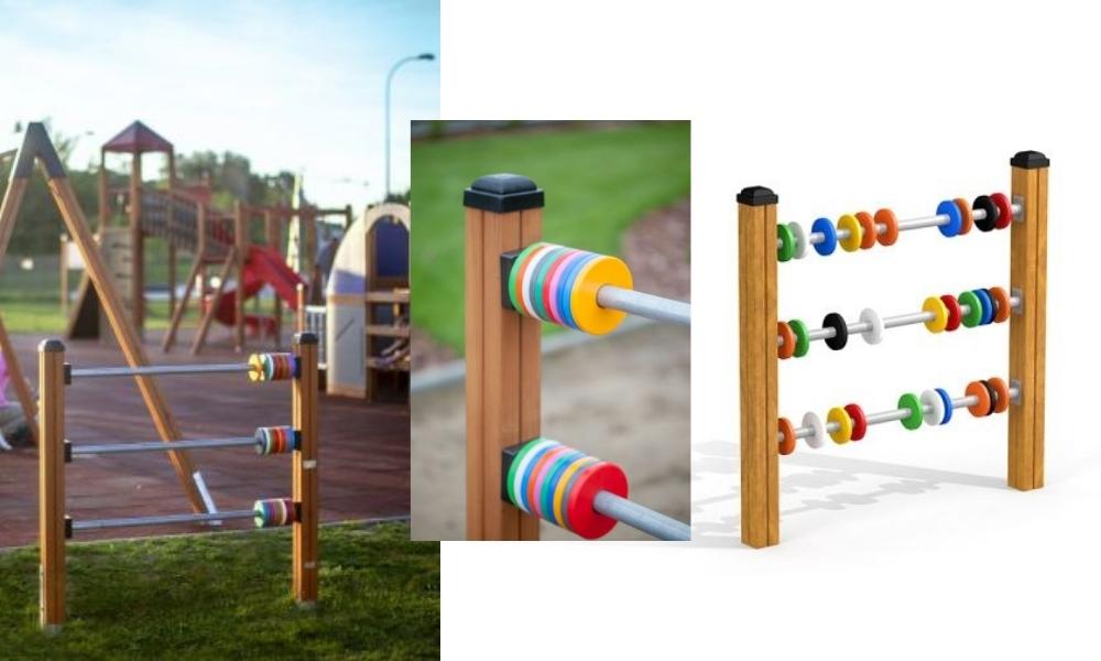 Abacus de Lars Laj pour terrains de jeu éducatifs Cadre à compter pour terrain de jeu en plein air par Lars Laj