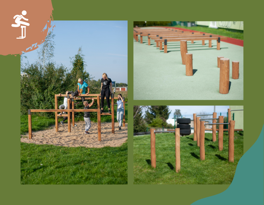 équipement de saut en bois