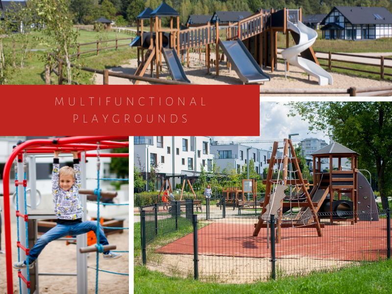 ensemble de jeux extérieurs multifonctionnel
