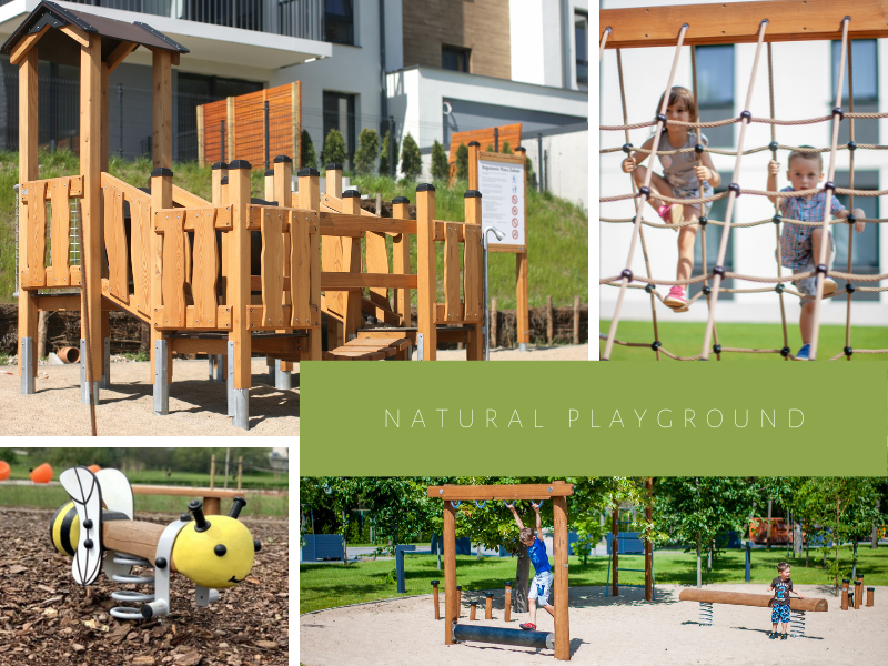aire de jeux naturelle pour zone résidentielle