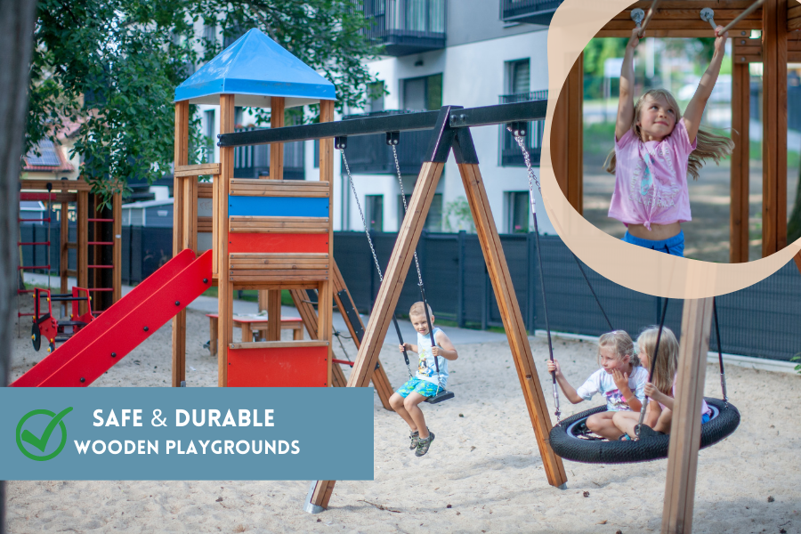 Aires de jeux en bois durables et sûres par Lars Laj