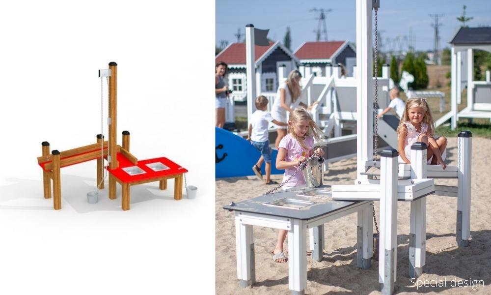 Équipement de jeu de sable et d'eau pour terrains de jeu en plein air Ensembles de jeu de sable et d'eau pour terrains de jeu en plein air