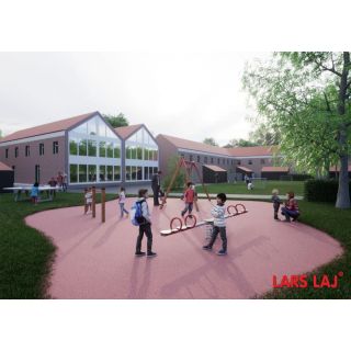 Small Red Playground For Residental Area_2074