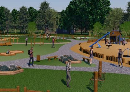 Aire de jeux en bois