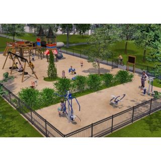 Aire de jeux en bois et espace de fitness en plein air_2103