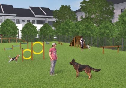 Aire de jeux pour chiens